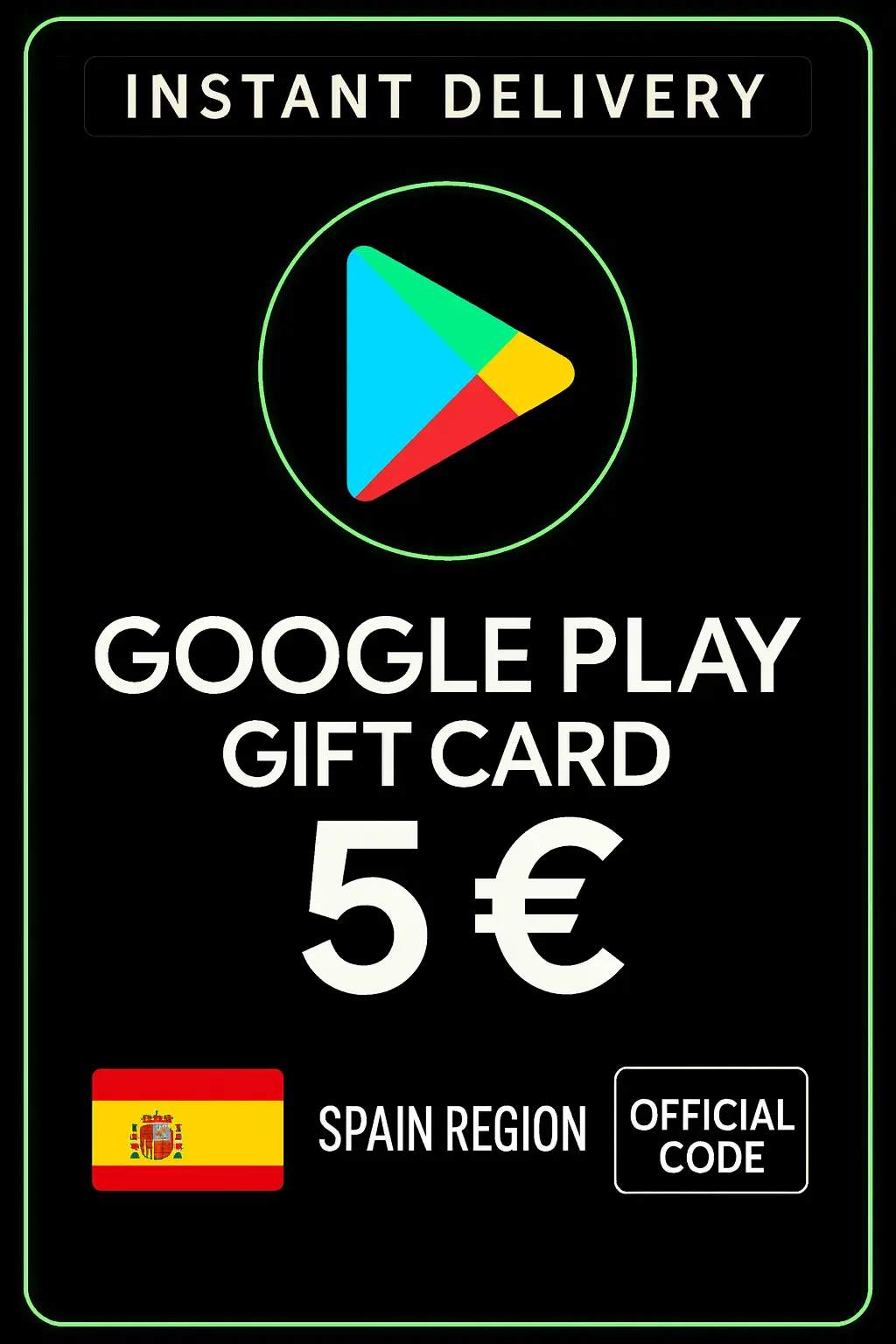 Подарочная карта Google Play - Испания 5 € (ES) Подарочная карта Google Play - Испания 5 € (ES)