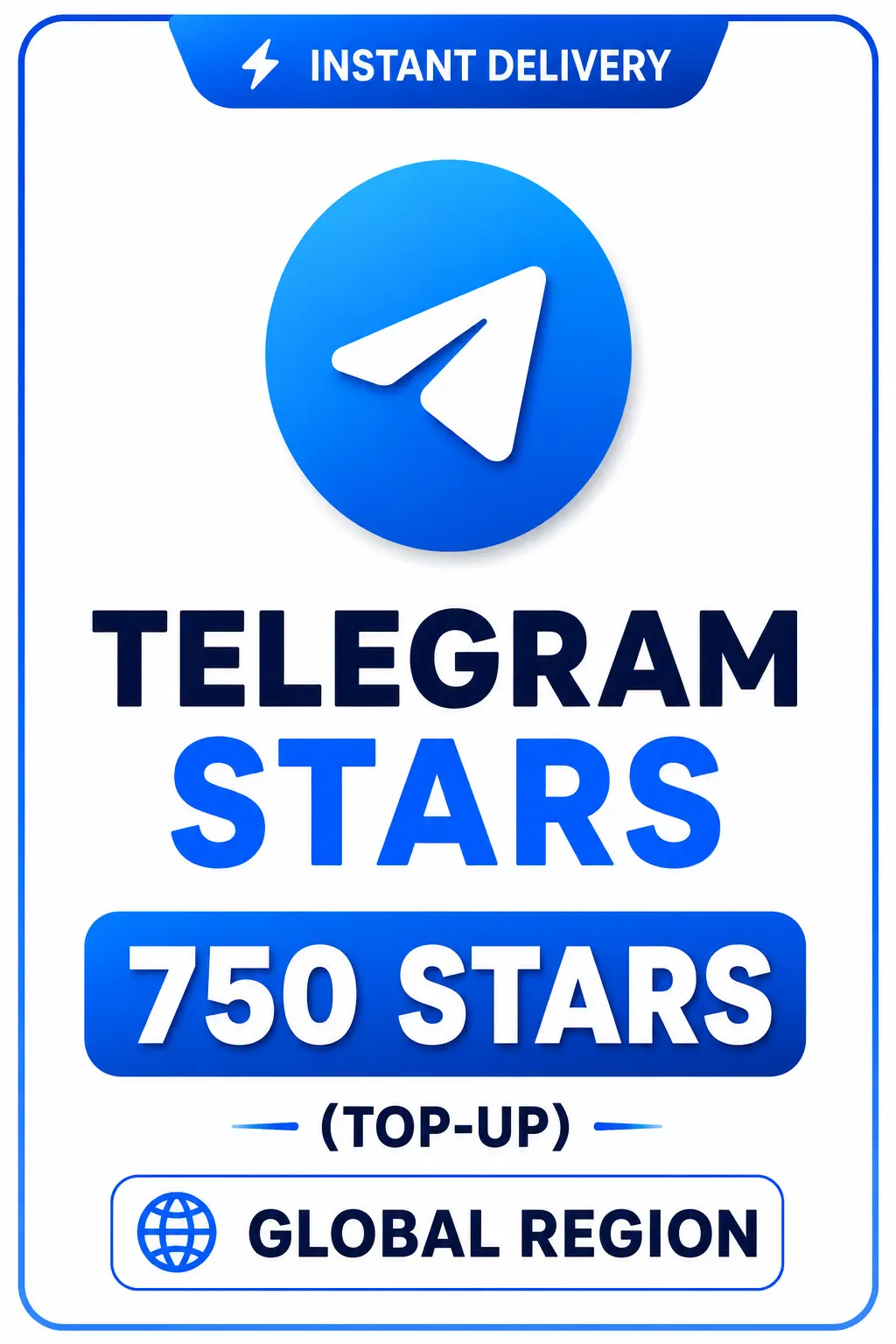 Telegram - 750 Stars (Top-Up) Telegram - 750 Stars (Top-Up)