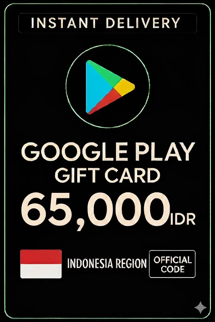 Google Play Gift Card - Индонезия IDR 65.000 Google Play Gift Card - Индонезия IDR 65.000