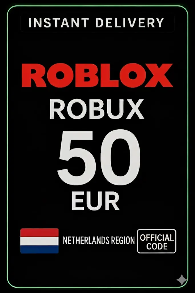 بطاقة لعبة روبلوكس بقيمة 50 يورو (NL) بطاقة لعبة روبلوكس بقيمة 50 يورو (NL)