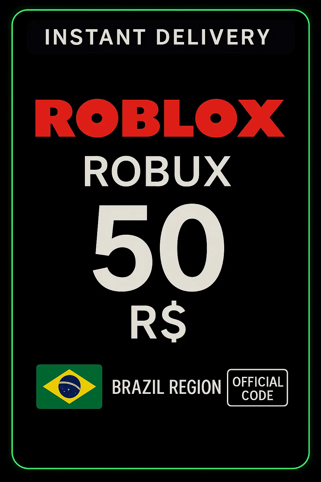 Roblox R$50 Gift Card Roblox R$50 Gift Card