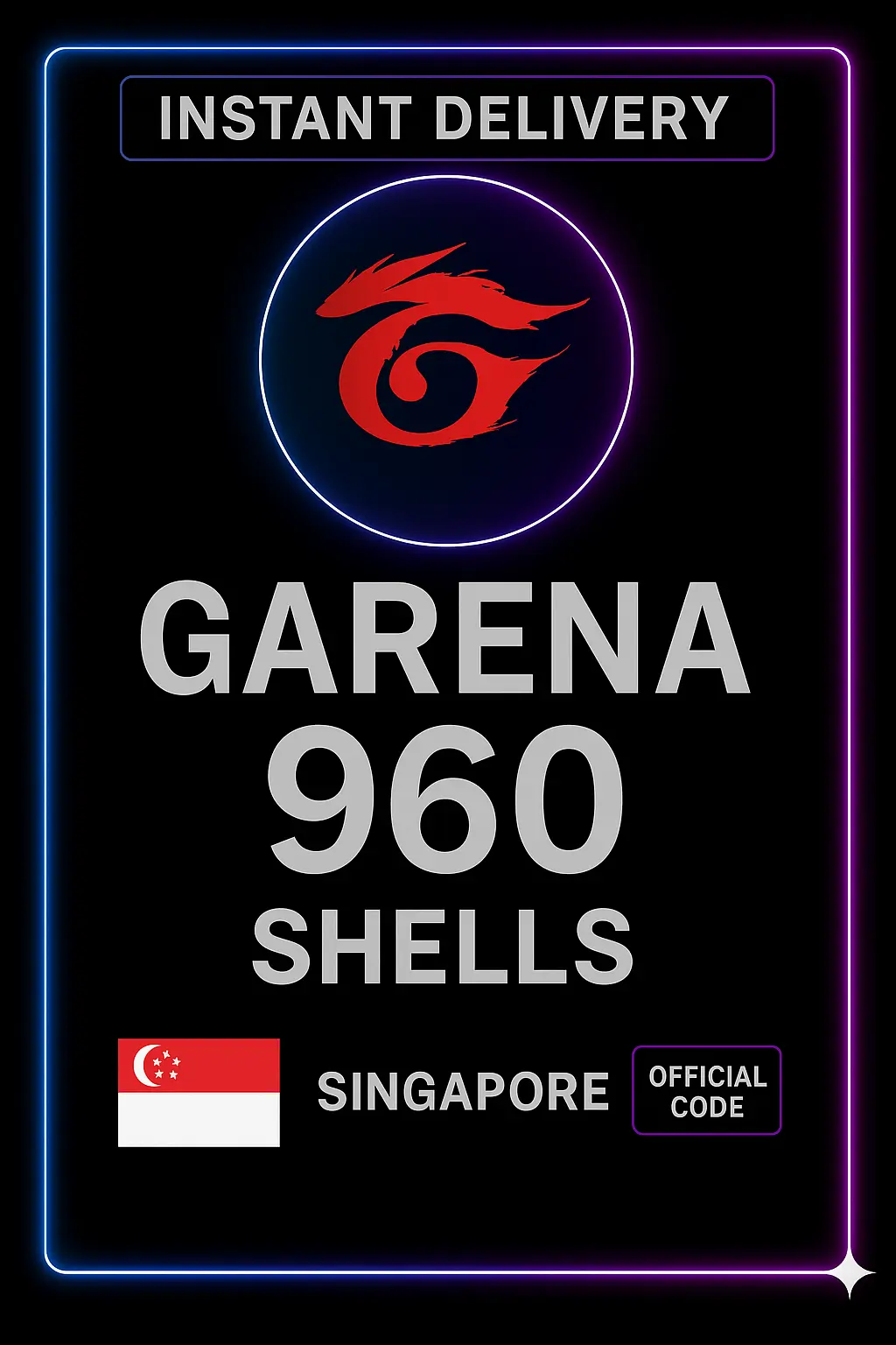 960 Garena Shells (SG) 960 Garena Shells (SG)