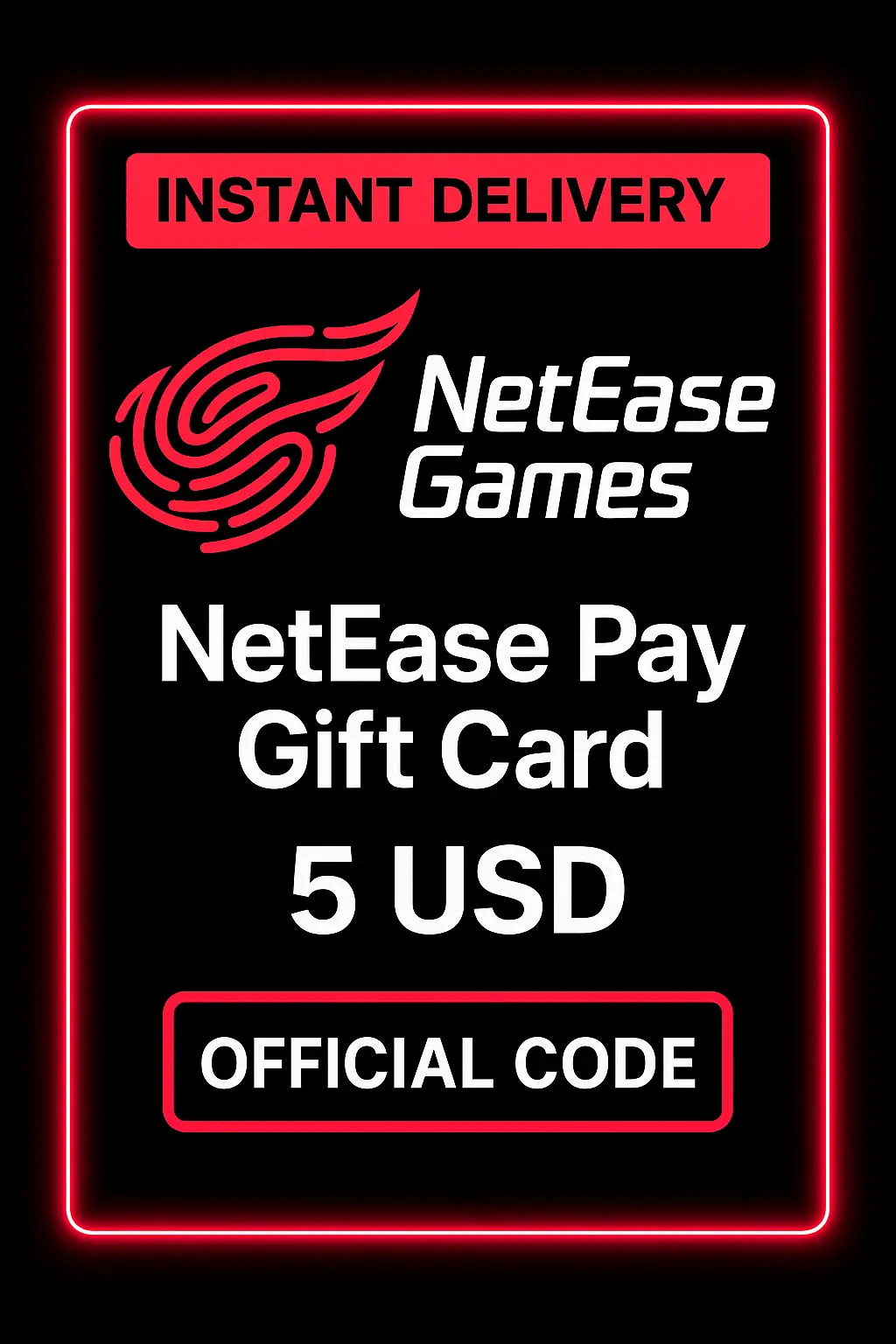 Carte-cadeau NetEase Pay - 5$ USD Carte-cadeau NetEase Pay - 5$ USD