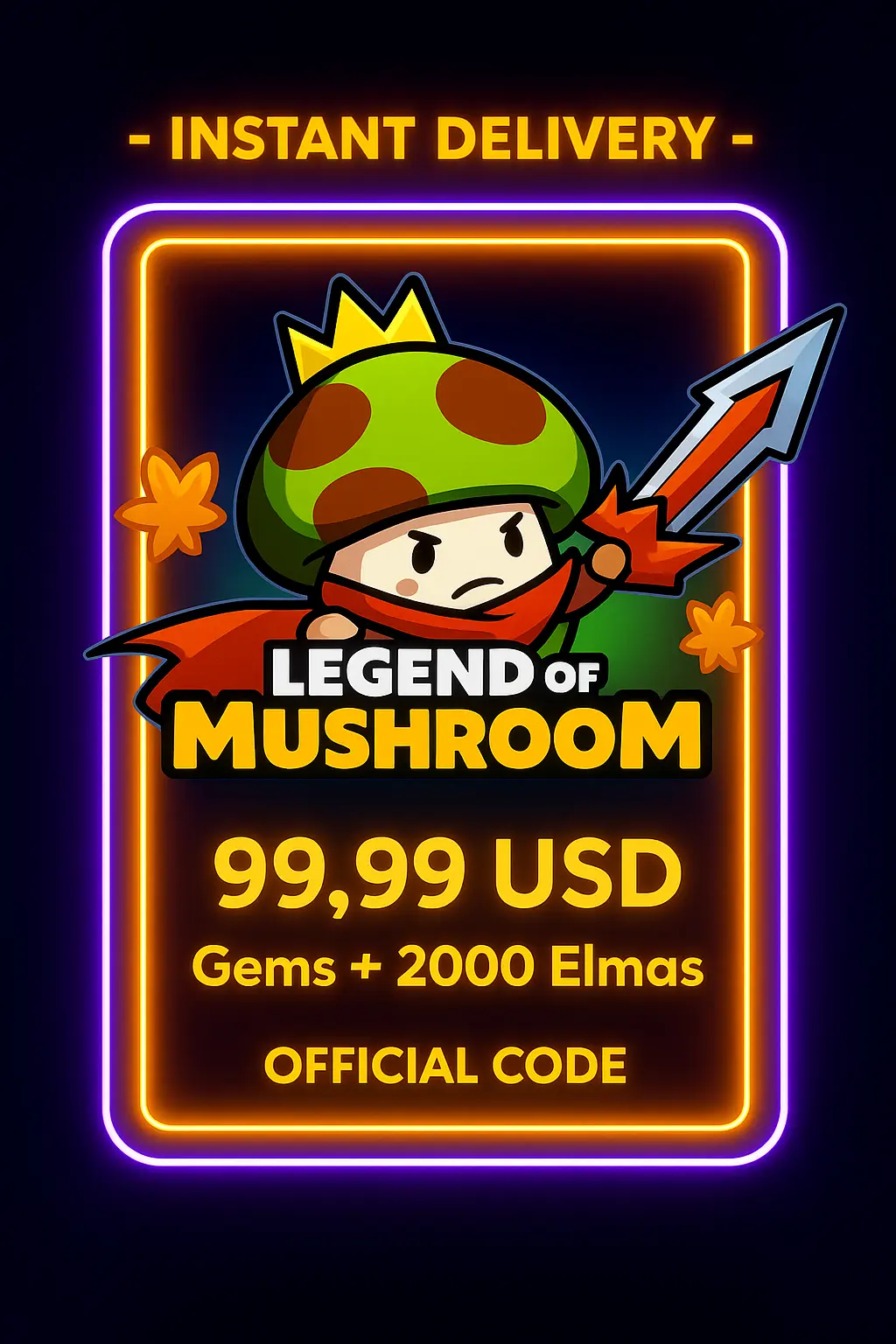 Мushroom-ийн домог 99.99 USD Gems + 2000 Elmas Мushroom-ийн домог 99.99 USD Gems + 2000 Elmas