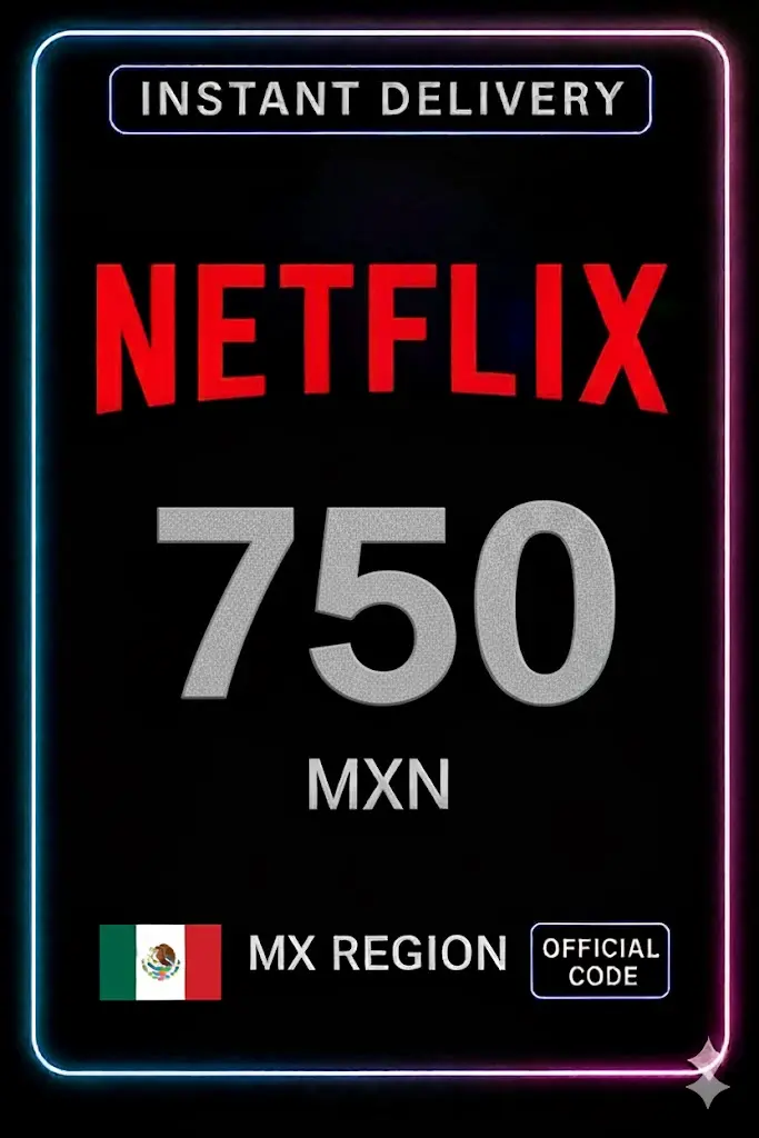 Netflix Kartë Dhuratë 750 MXN Netflix Kartë Dhuratë 750 MXN