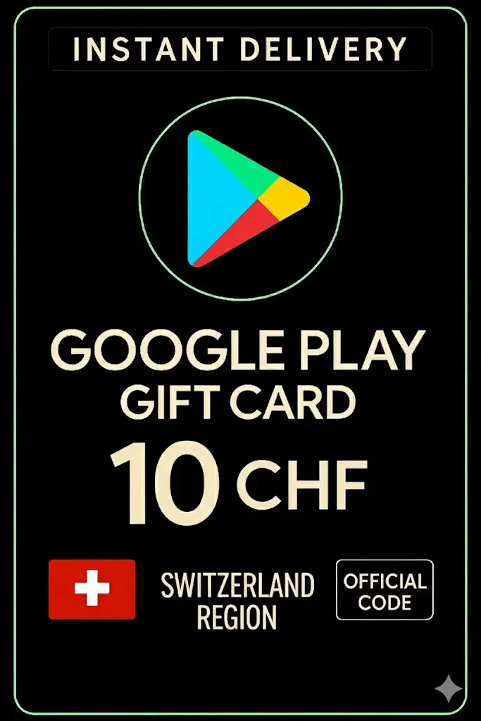 Dárková karta Google Play - Švýcarsko CHF 10 Dárková karta Google Play - Švýcarsko CHF 10