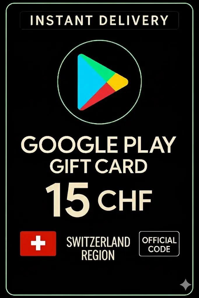 Dárková karta Google Play - Švýcarsko CHF 15 Dárková karta Google Play - Švýcarsko CHF 15