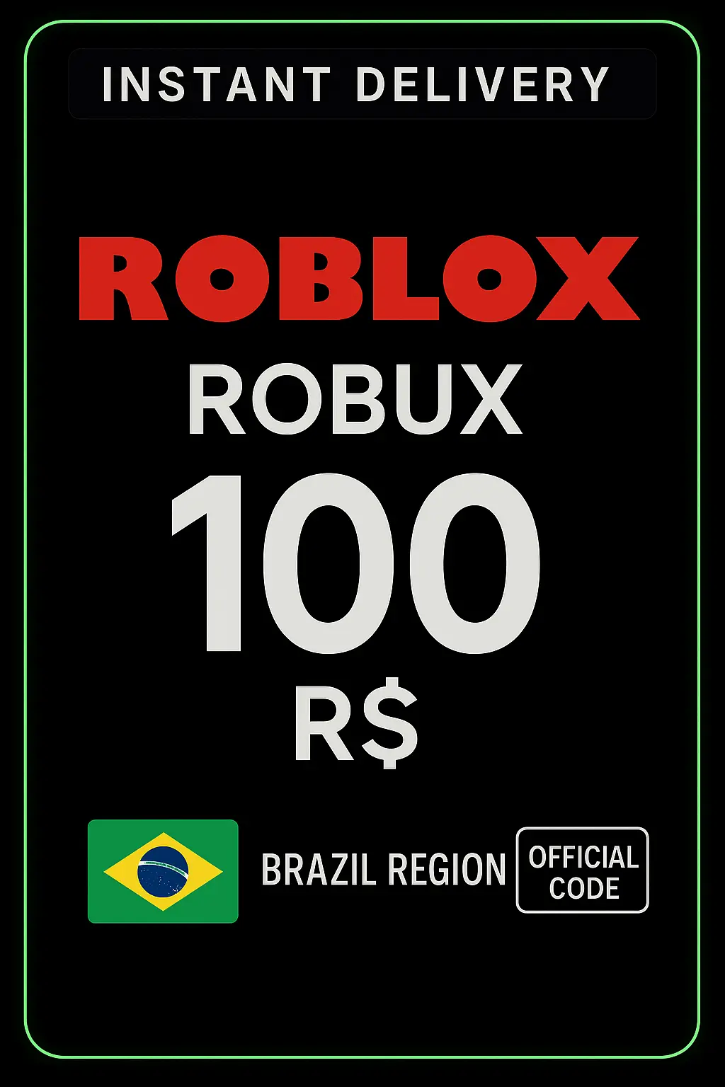 Roblox R$100 Gift Card Roblox R$100 Gift Card