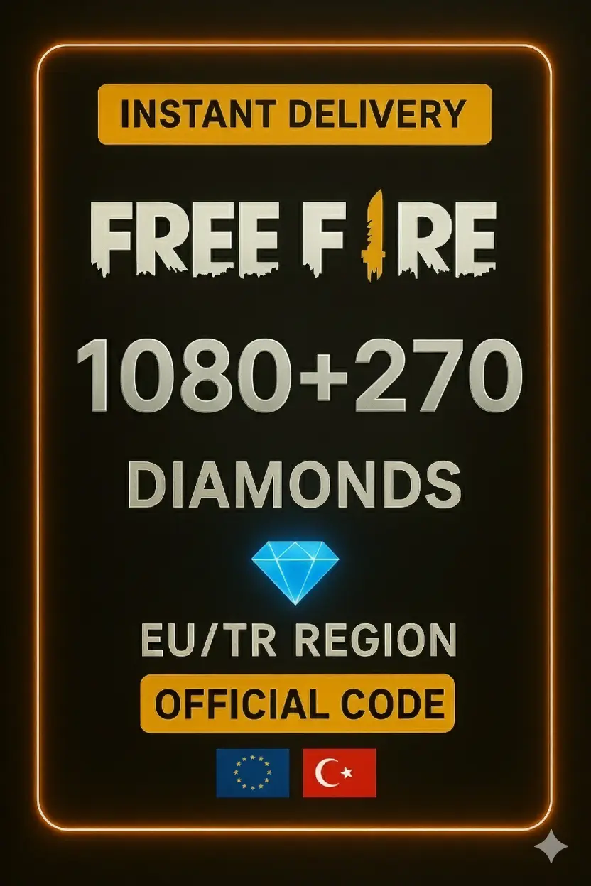 Free Fire 1080+270 Diamanten (EU-TR) Free Fire 1080+270 Diamanten (EU-TR)