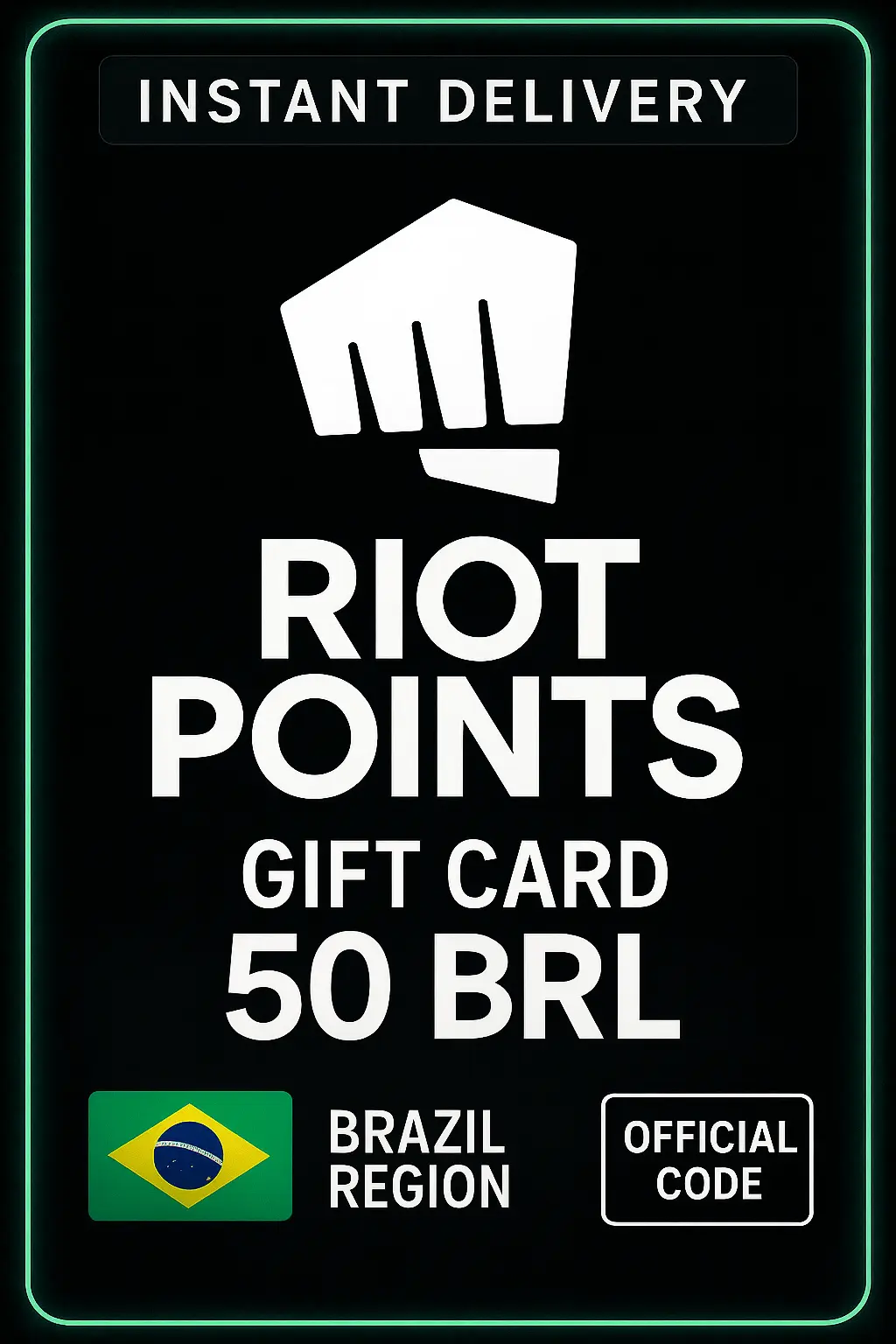 Riot Points 50 BRL - (Brazil) Riot Points 50 BRL - (Brazil)