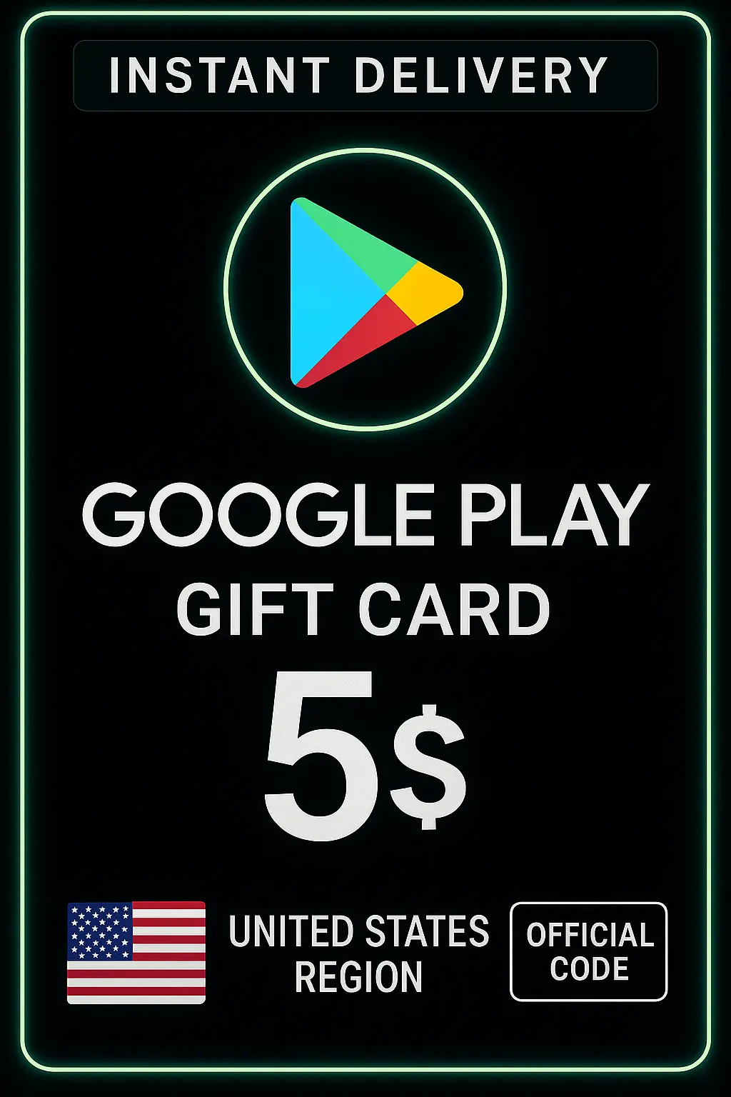 Google Play Gift Card - United States 5 $ Google Play Gift Card - United States 5 $