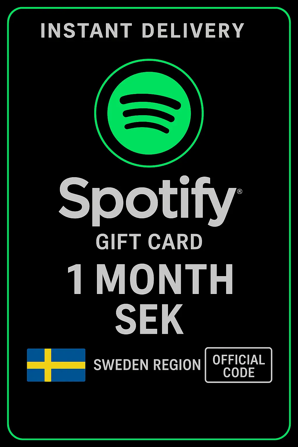 Spotifyギフトカードスウェーデン - 1ヶ月SEK Spotifyギフトカードスウェーデン - 1ヶ月SEK
