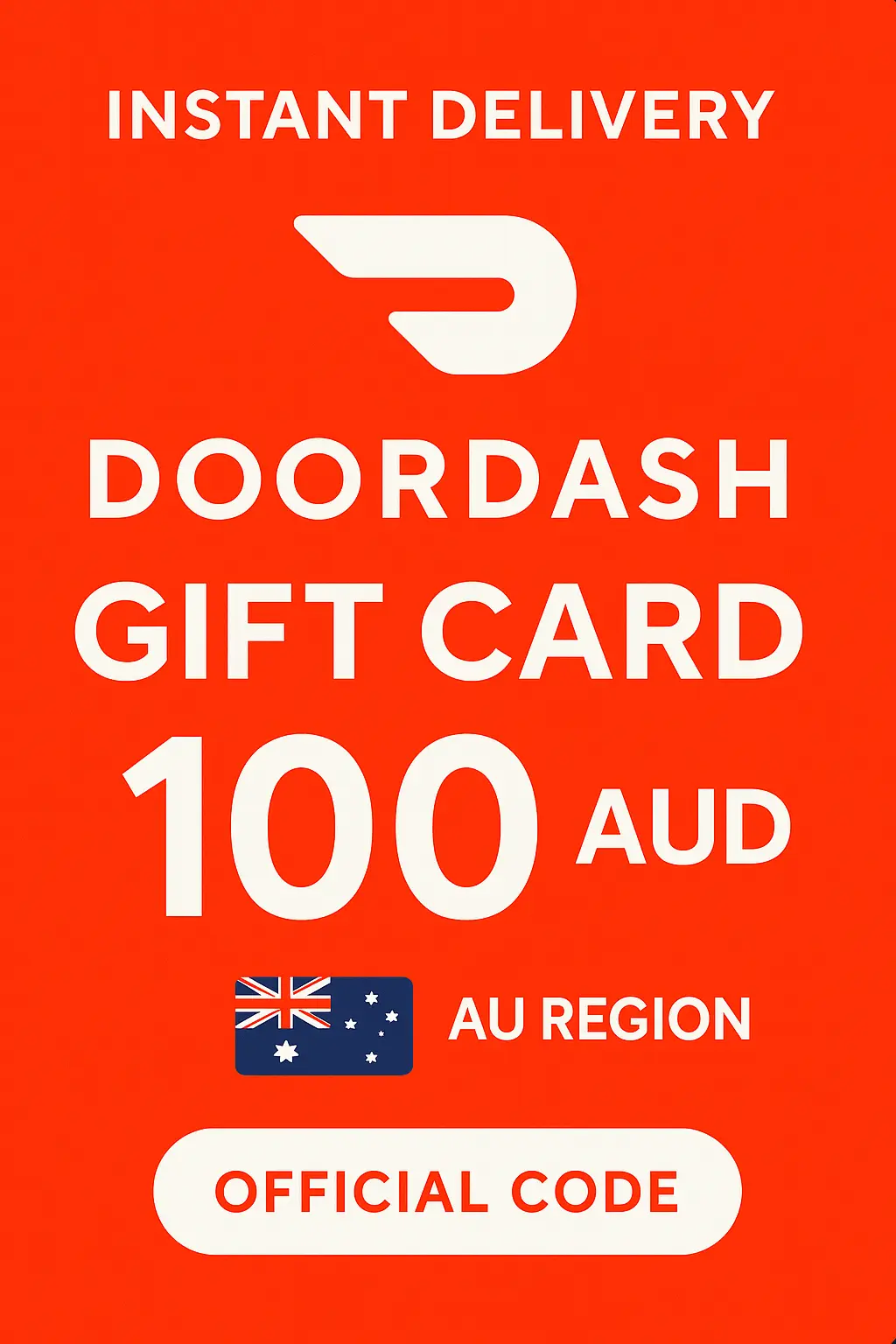 DoorDash 100 AUD DoorDash 100 AUD
