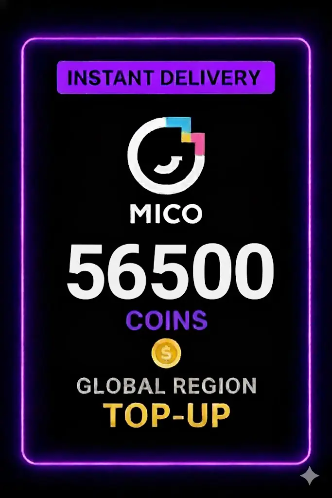 Mico Live - 56500 Coins Top-Up (Global) Mico Live - 56500 Coins Top-Up (Global)