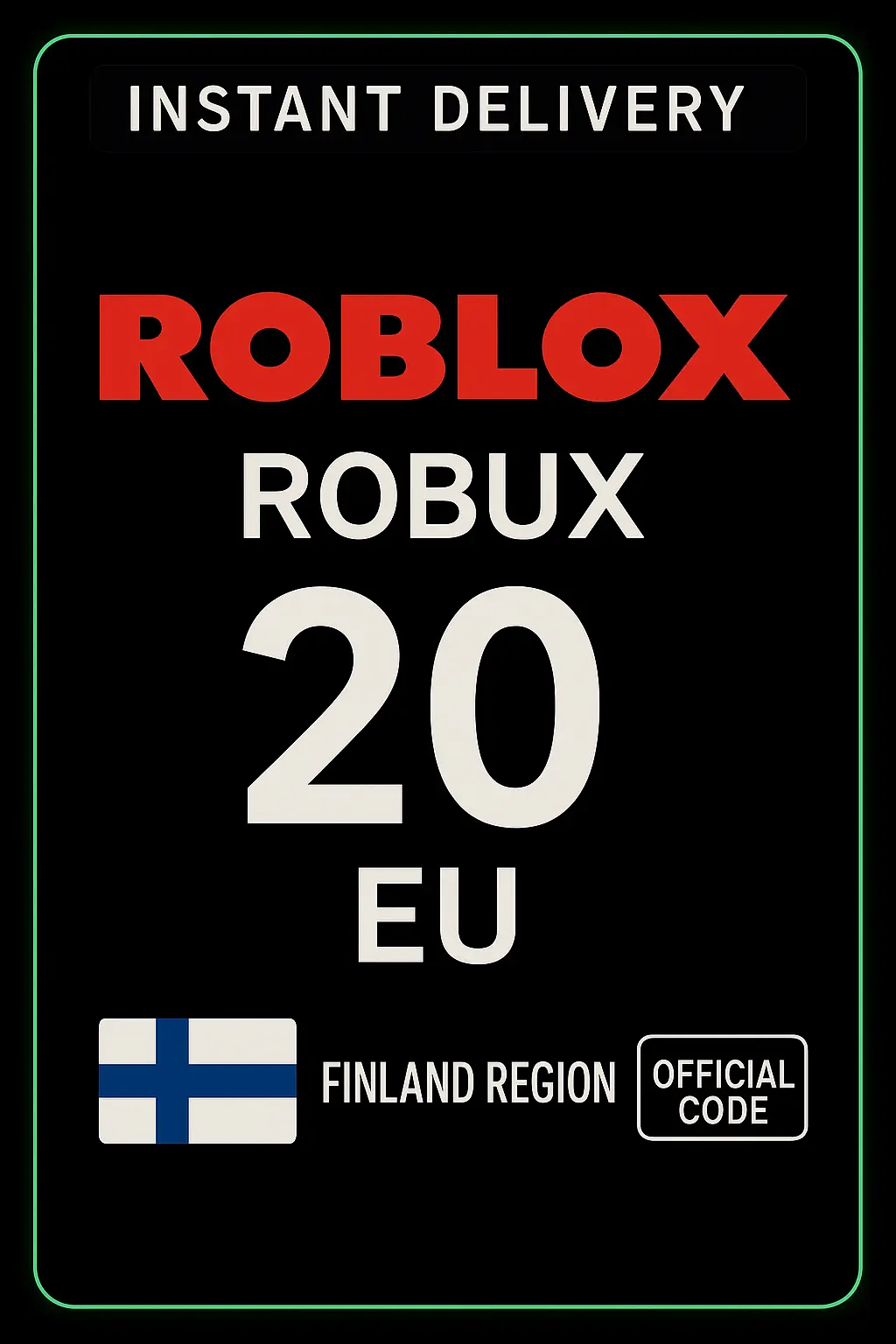 Roblox 20 Euro Game Card (EU) Roblox 20 Euro Game Card (EU)