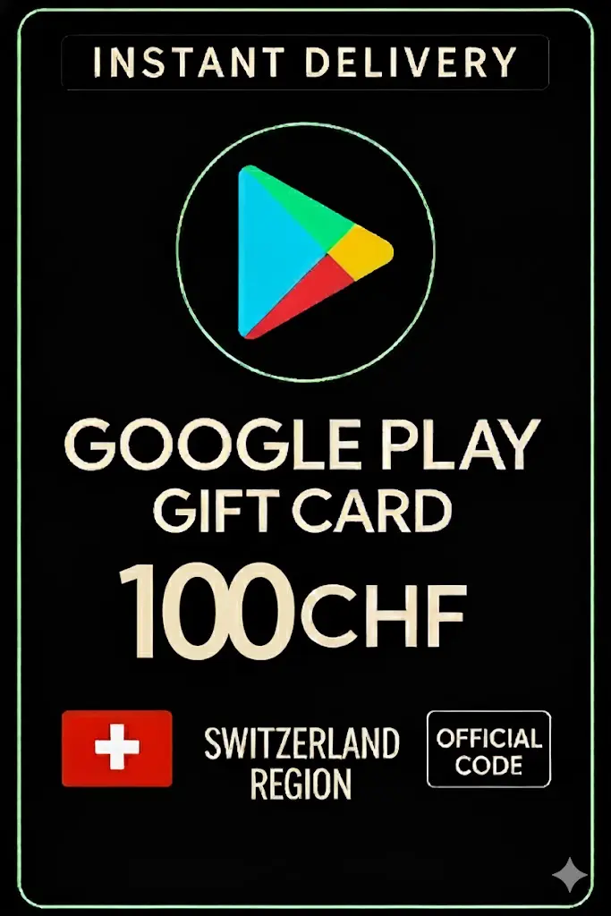 Dárková poukázka Google Play - Švýcarsko CHF 100 Dárková poukázka Google Play - Švýcarsko CHF 100