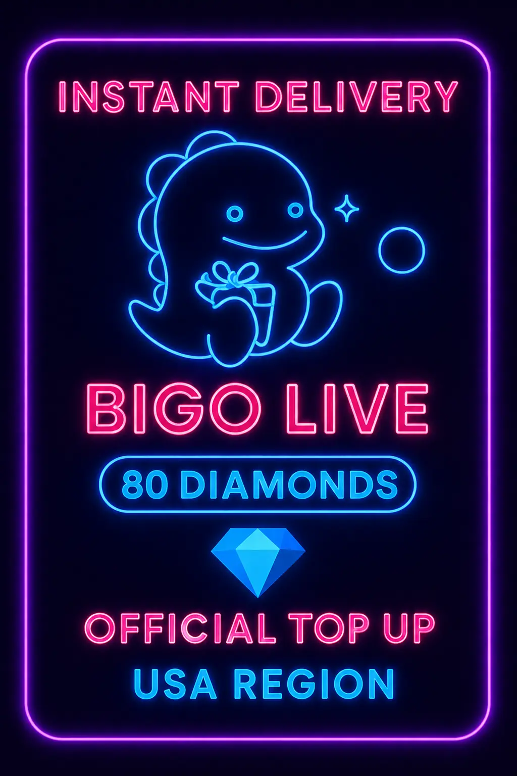 Bigo Live - 80 Diamonds (Top-Up) (US) Bigo Live - 80 Diamonds (Top-Up) (US)