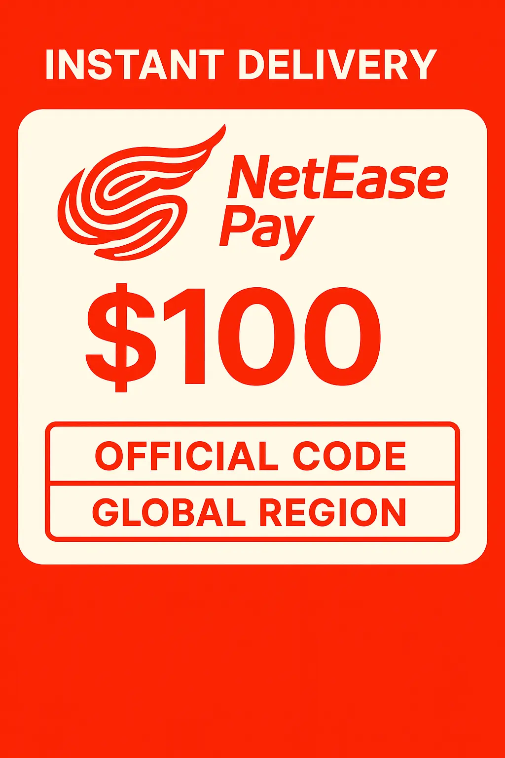 NetEase Pay Gift Card - 100$ USD NetEase Pay Gift Card - 100$ USD