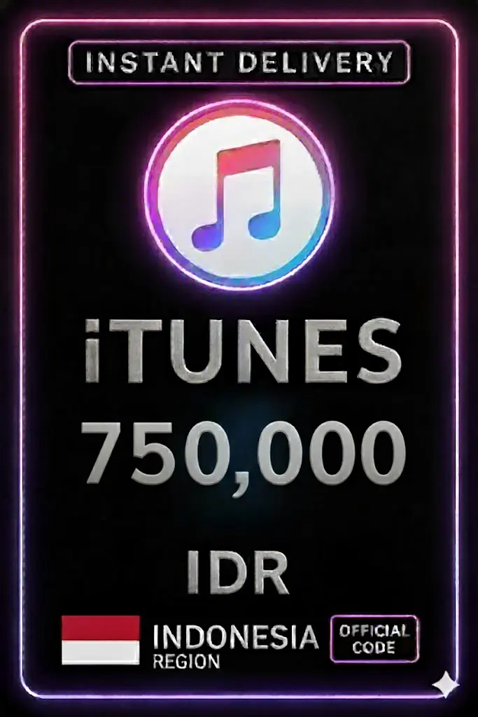 iTunes подаръчна карта Индонезия - 750.000 IDR iTunes подаръчна карта Индонезия - 750.000 IDR