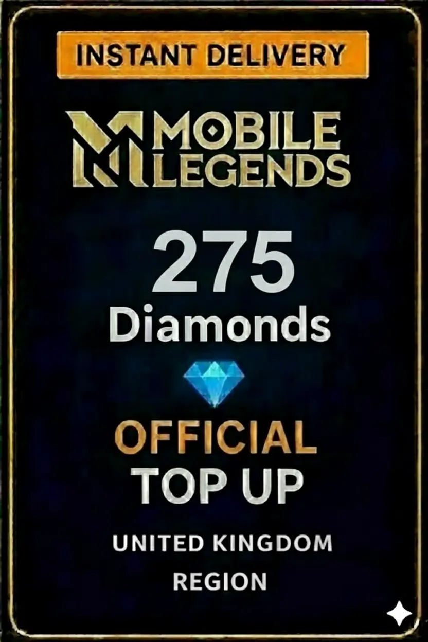 Mobile Legends - 275 Diamonds Top-Up (UK) Mobile Legends - 275 Diamonds Top-Up (UK)