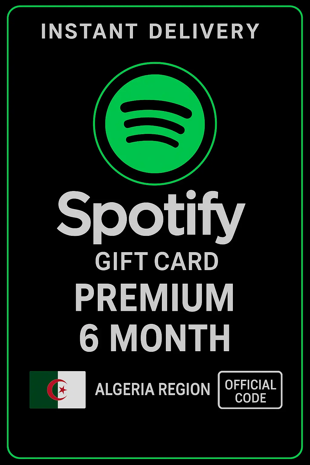 Spotify подаръчна карта Алжир - 6 месеца Premium Spotify подаръчна карта Алжир - 6 месеца Premium