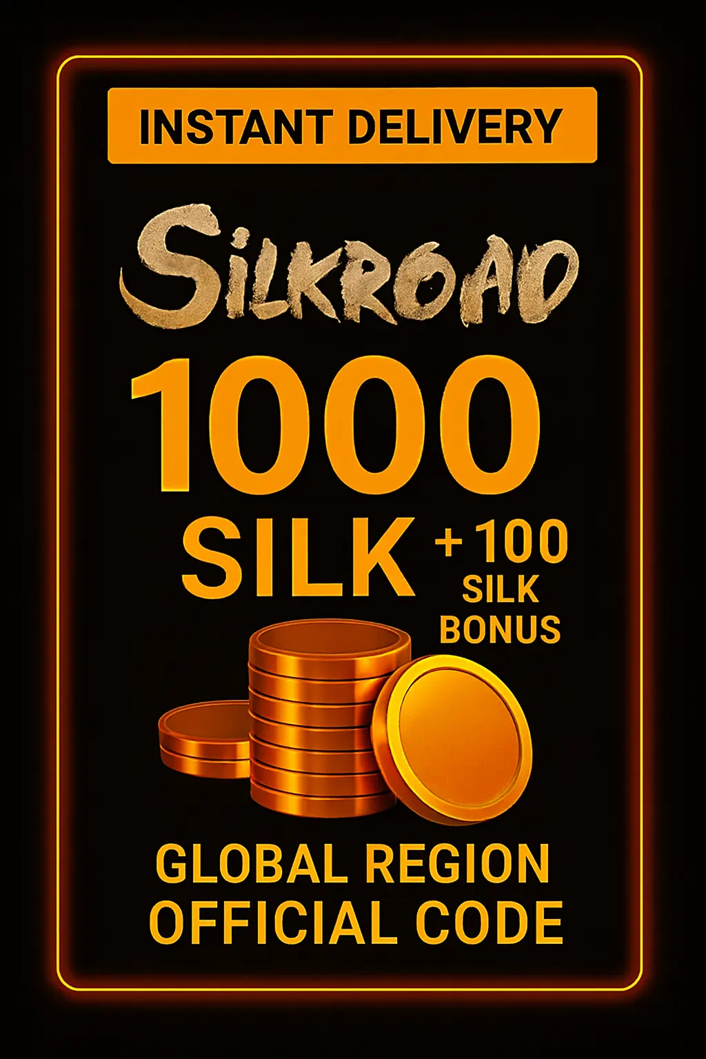 SilkRoad 1000 Silk + 100 Silk Bonus (Joymax) SilkRoad 1000 Silk + 100 Silk Bonus (Joymax)