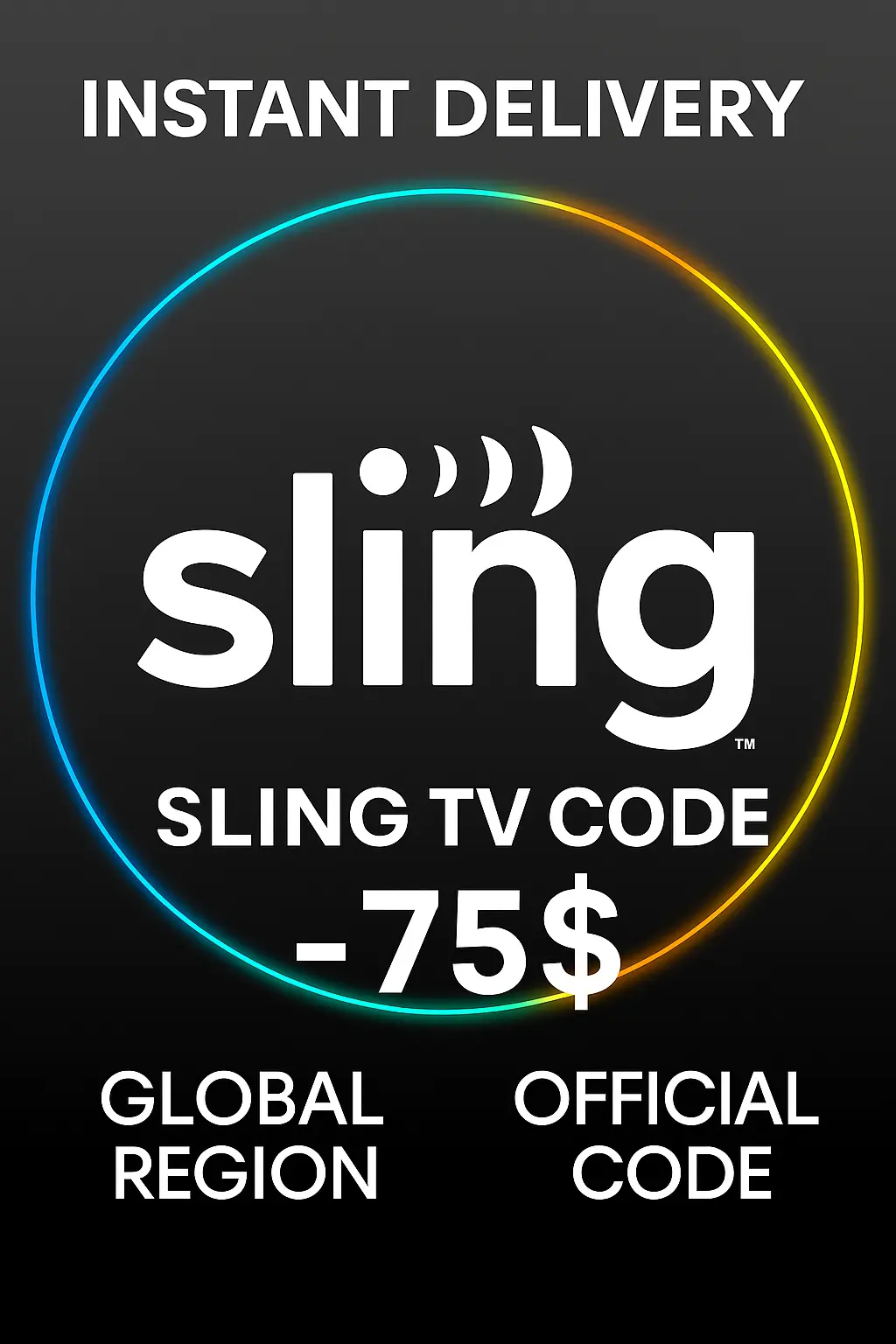 Sling TV kóði - 75$ Sling TV kóði - 75$