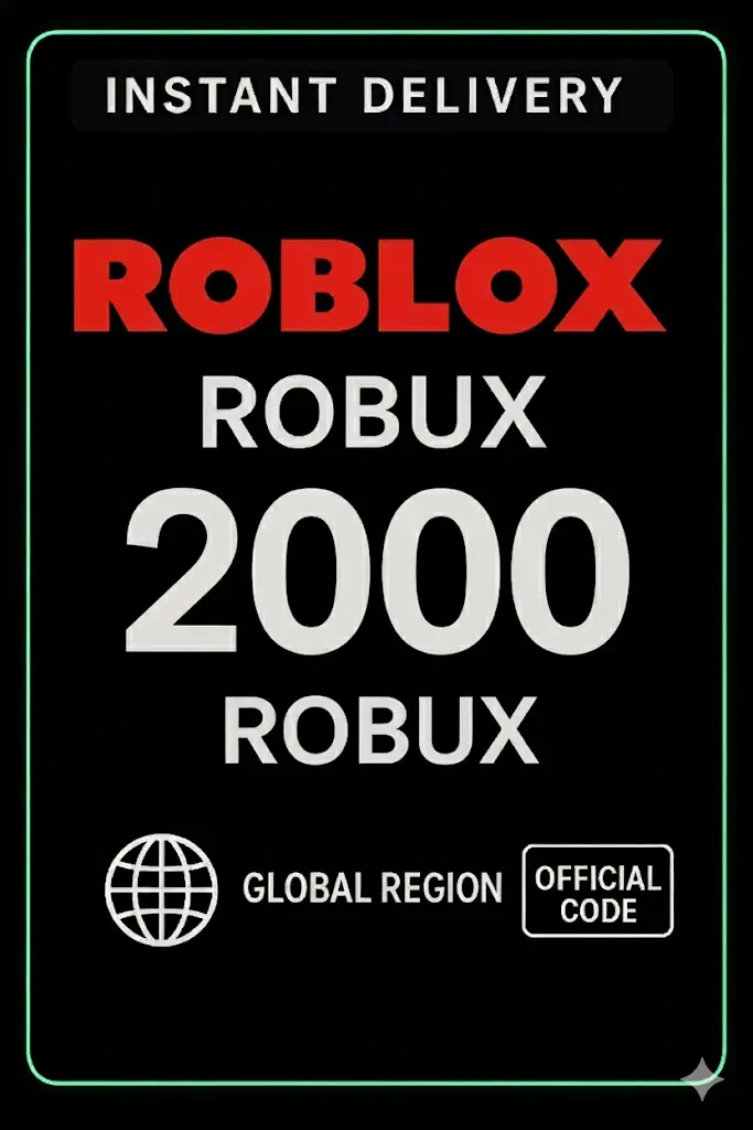 Roblox подаръчни карти - 2000 Robux (Глобални) Roblox подаръчни карти - 2000 Robux (Глобални)