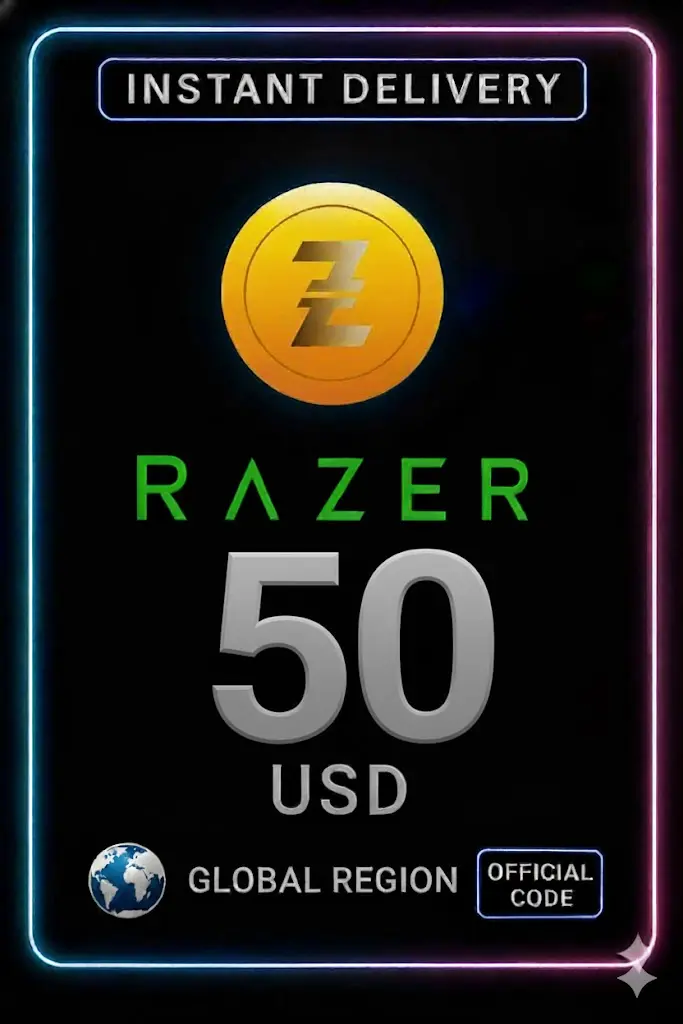 50 USD Razer Gold Глобален Пин 50 USD Razer Gold Глобален Пин