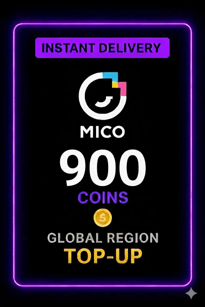 Mico Live - 900 Coins Top-Up (Global) Mico Live - 900 Coins Top-Up (Global)