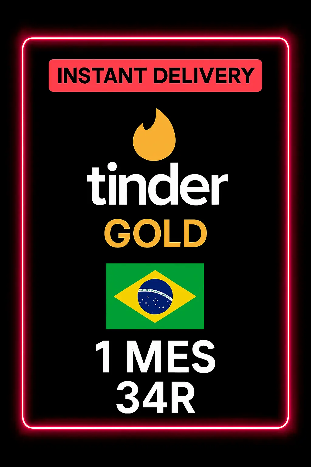 Tinder Gold 1 Měsíc 34R - Brazílie Tinder Gold 1 Měsíc 34R - Brazílie