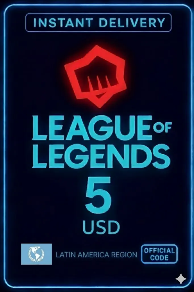 League Of Legends - Tarjeta de regalo Riot de 5 USD League Of Legends - Tarjeta de regalo Riot de 5 USD