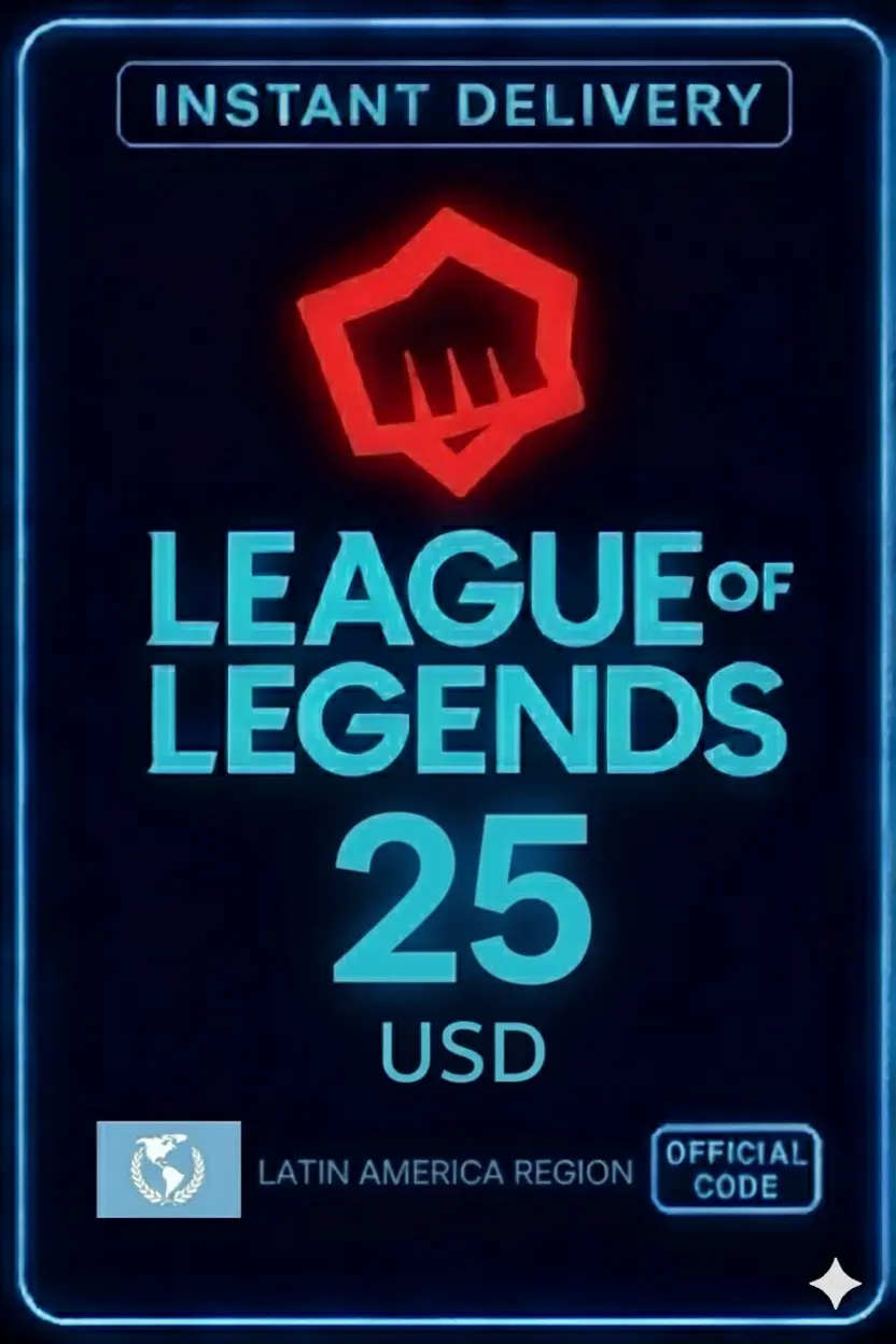 League Of Legends - Tarjeta de regalo de Riot de 25 USD League Of Legends - Tarjeta de regalo de Riot de 25 USD