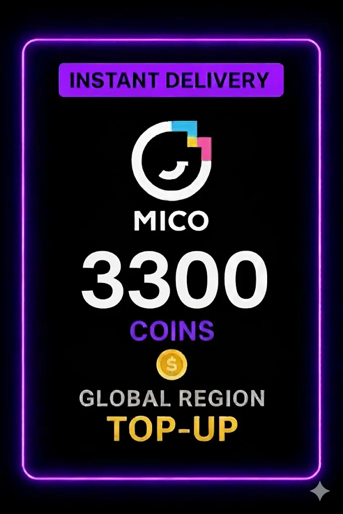 Mico Live - 3300 Coins Top-Up (Global) Mico Live - 3300 Coins Top-Up (Global)