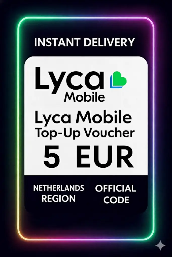 Lyca Mobile Aufladekarte - 5 EUR (NL) Lyca Mobile Aufladekarte - 5 EUR (NL)
