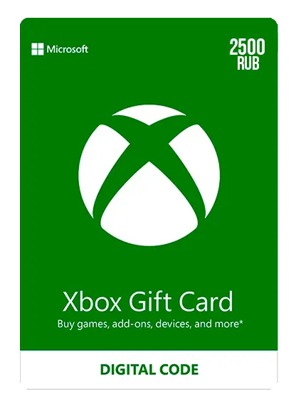 Xbox Live Gift Card 2500 Ruble Wallet