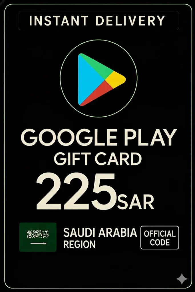 Google Play подаръчна карта - Саудитска Арабия SAR 225 Google Play подаръчна карта - Саудитска Арабия SAR 225