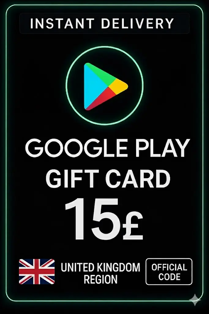 Google Play-presentkort - Storbritannien 15 £ Google Play-presentkort - Storbritannien 15 £
