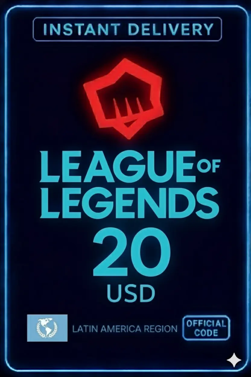 League Of Legends - Tarjeta de regalo Riot de 20 USD League Of Legends - Tarjeta de regalo Riot de 20 USD