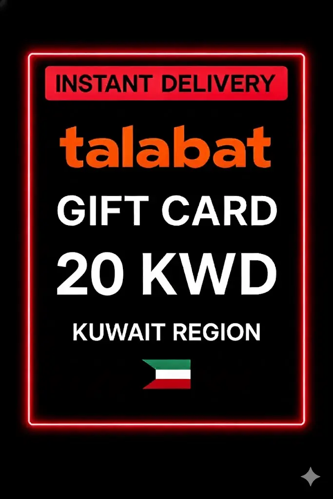 Talabat gavekort Kuwait - 20 KWD Talabat gavekort Kuwait - 20 KWD