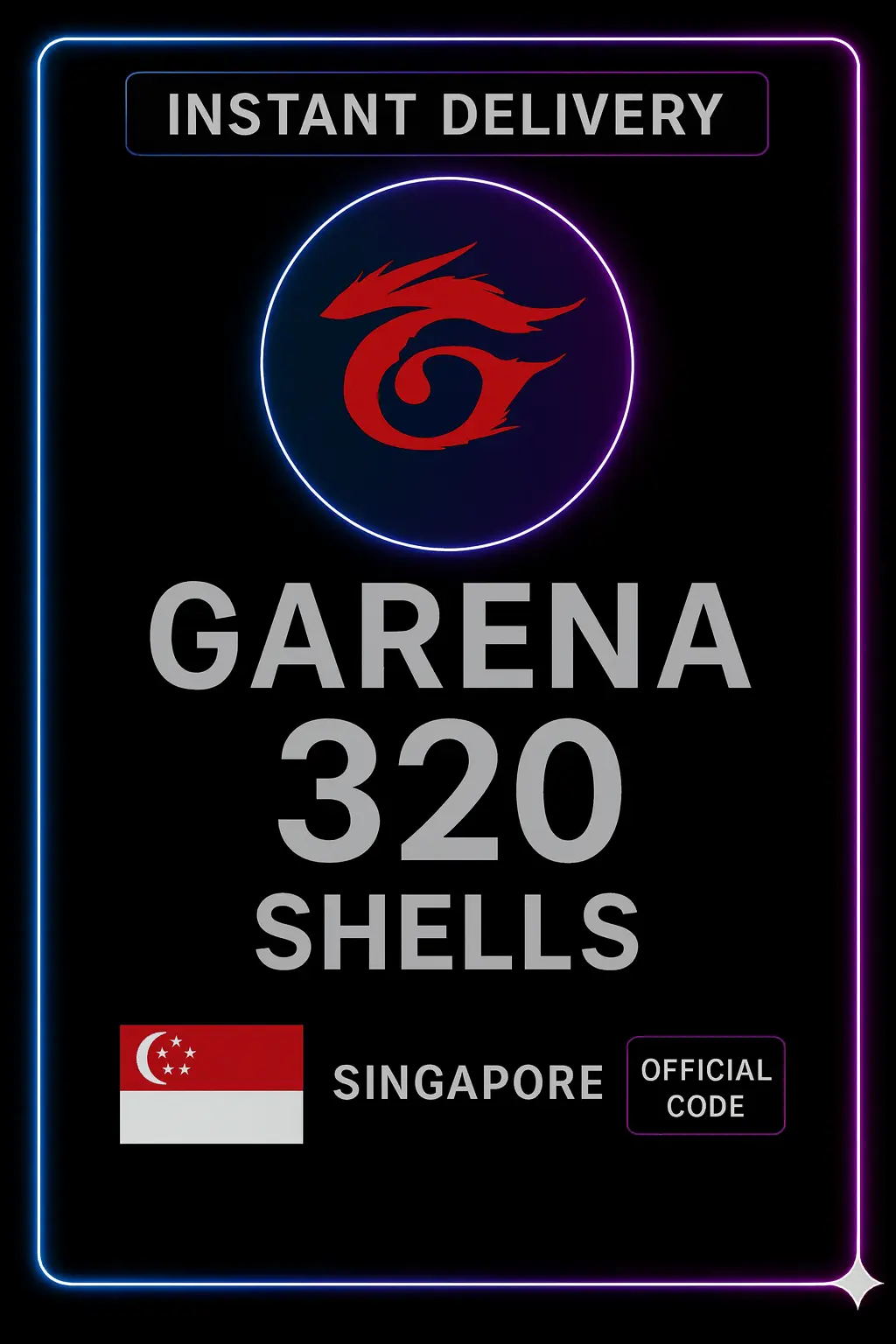320 Garena Shells (SG) 320 Garena Shells (SG)