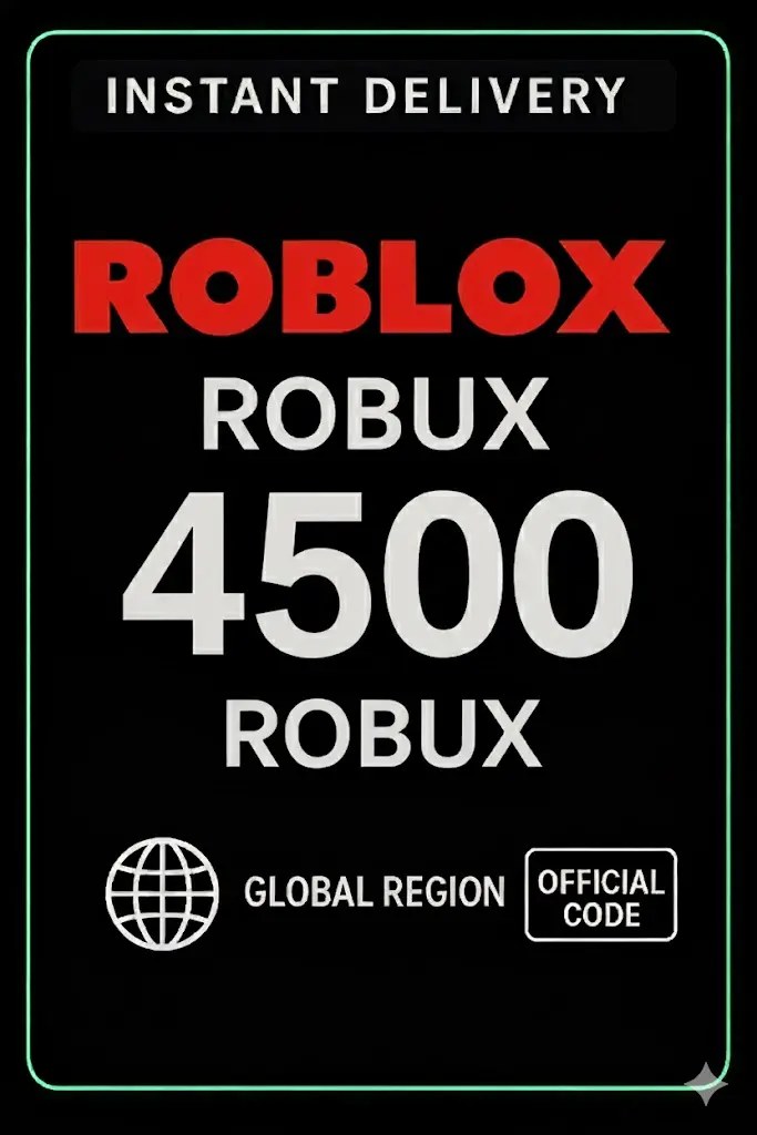 Roblox Подаръчни карти - 4500 Robux (Глобално) Roblox Подаръчни карти - 4500 Robux (Глобално)
