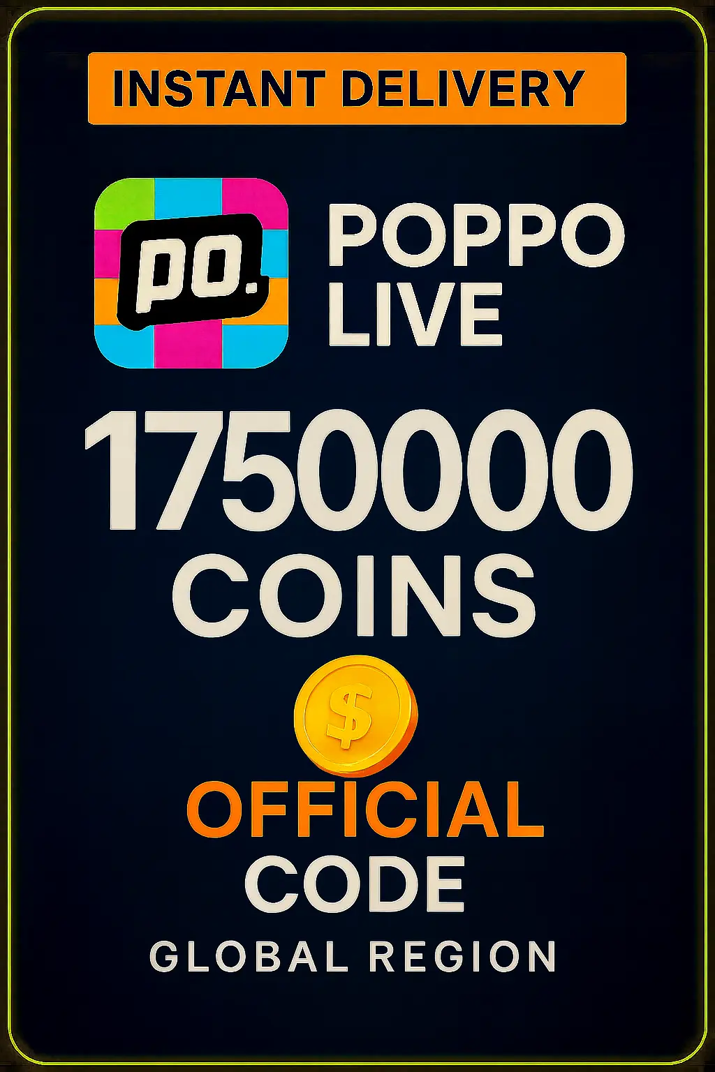Poppo Ao Vivo - 1750000 Moedas Poppo Ao Vivo - 1750000 Moedas