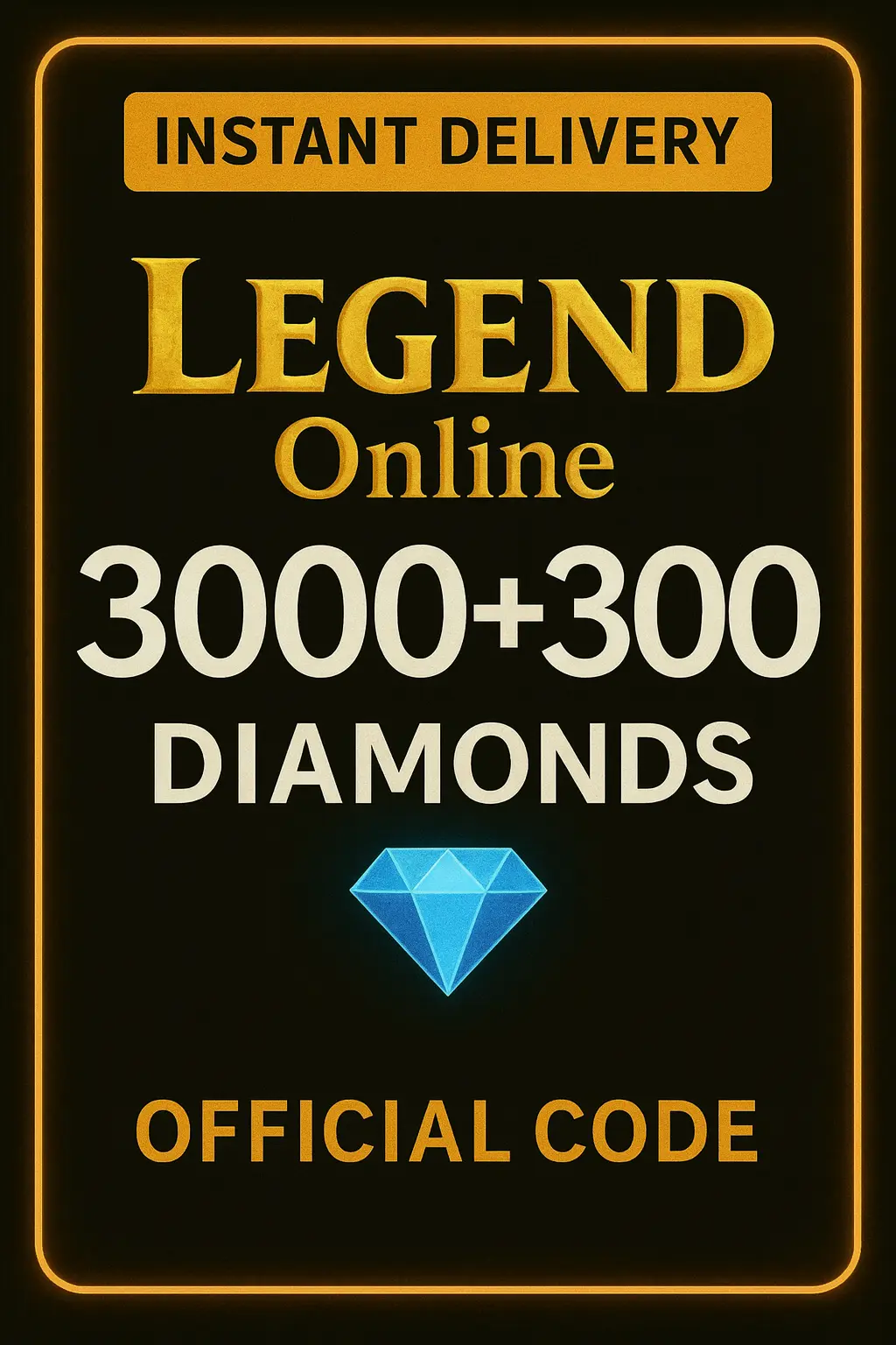 Legend Online 3000+300 Elmas EPIN Legend Online 3000+300 Elmas EPIN