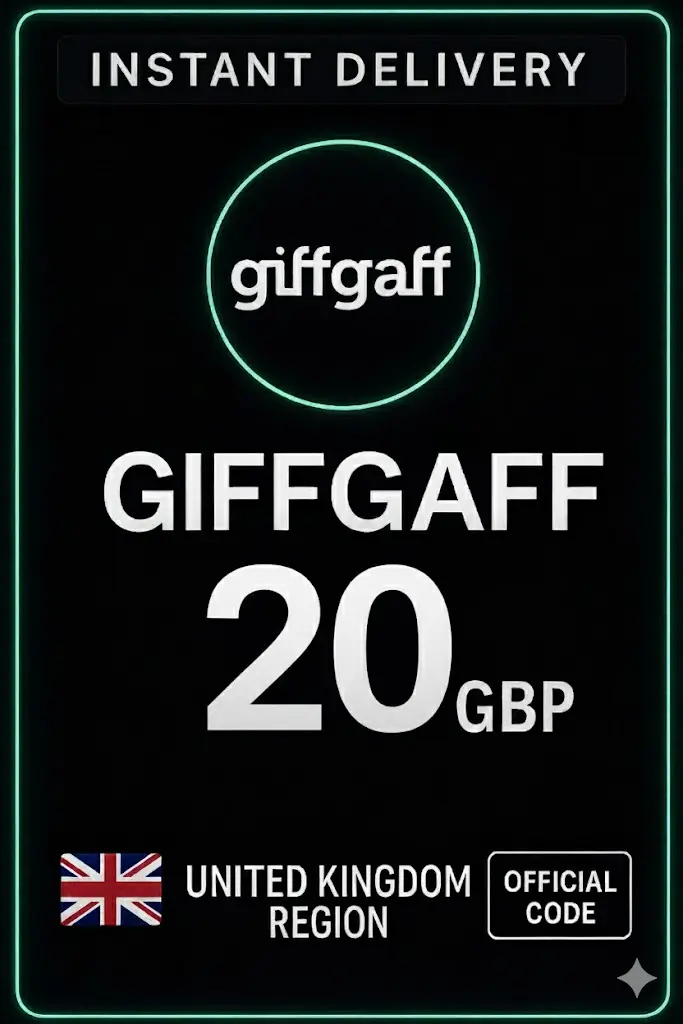 giffgaff dobíjecí poukaz - 20 GBP giffgaff dobíjecí poukaz - 20 GBP