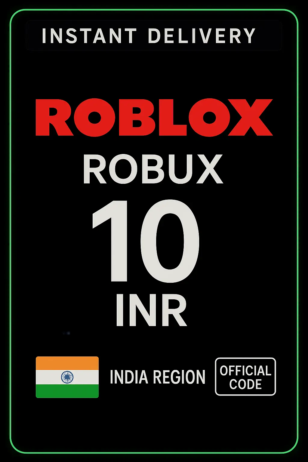 Roblox 10 INR Game Card (IN) Roblox 10 INR Game Card (IN)