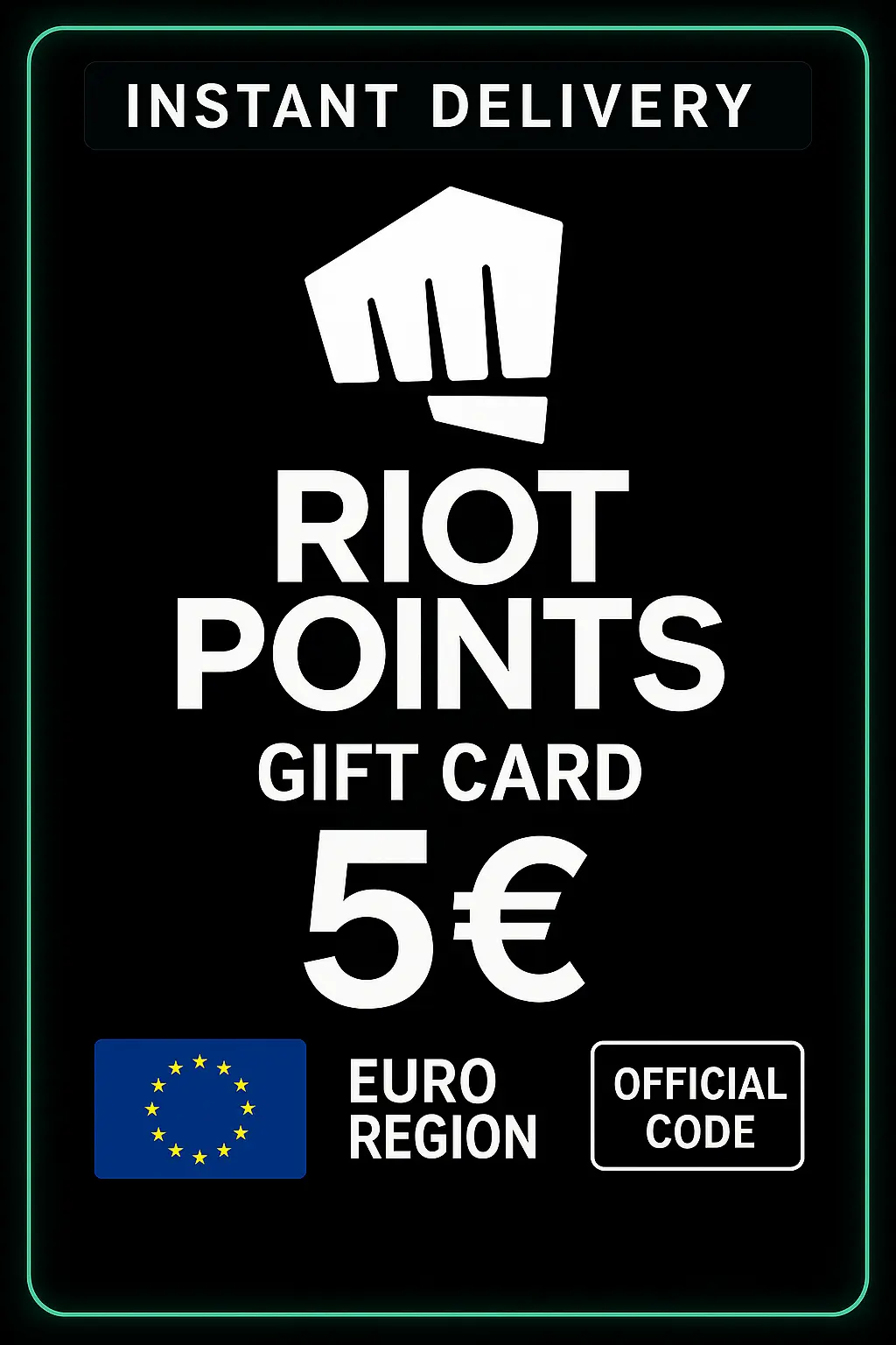 Riot Points 5 Euro Dárková karta Riot Points 5 Euro Dárková karta
