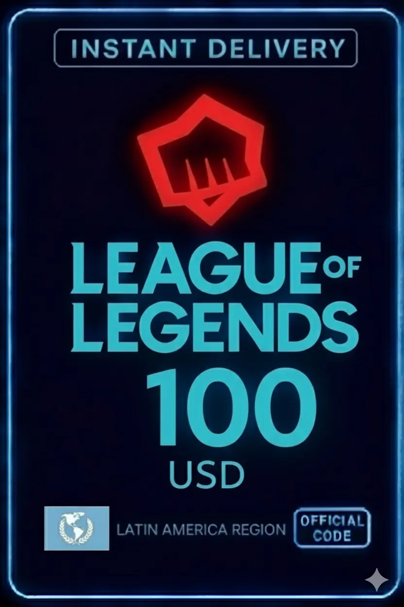 League Of Legends - Tarjeta de regalo Riot de 100 USD League Of Legends - Tarjeta de regalo Riot de 100 USD