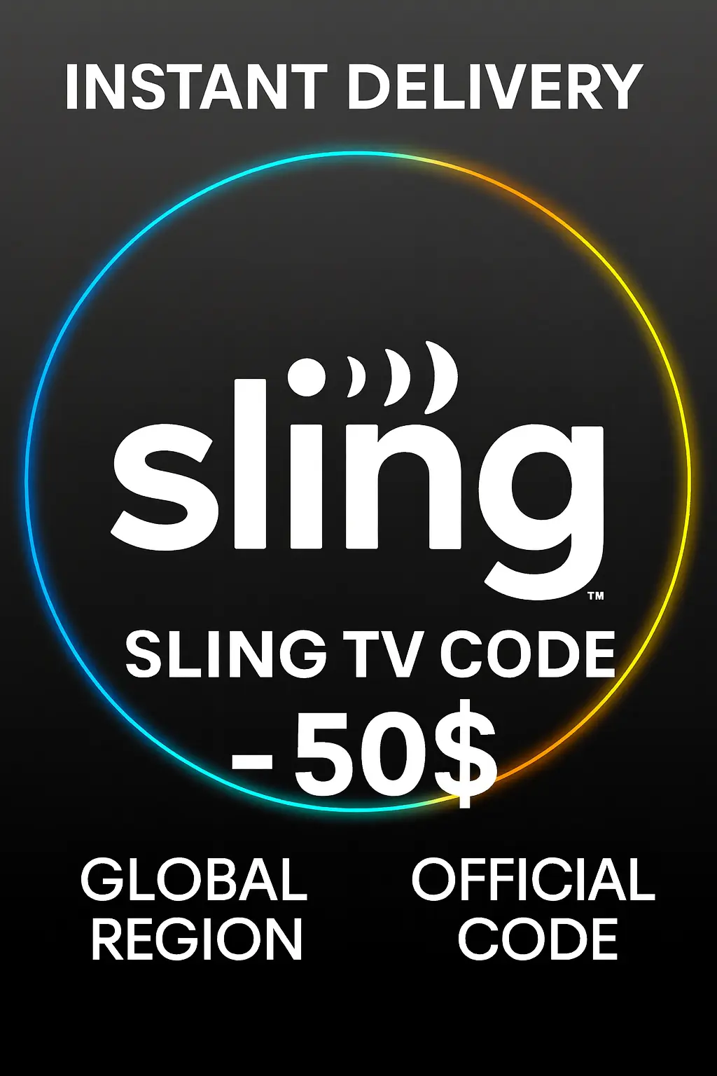 Sling TV kóði - 50$ Sling TV kóði - 50$