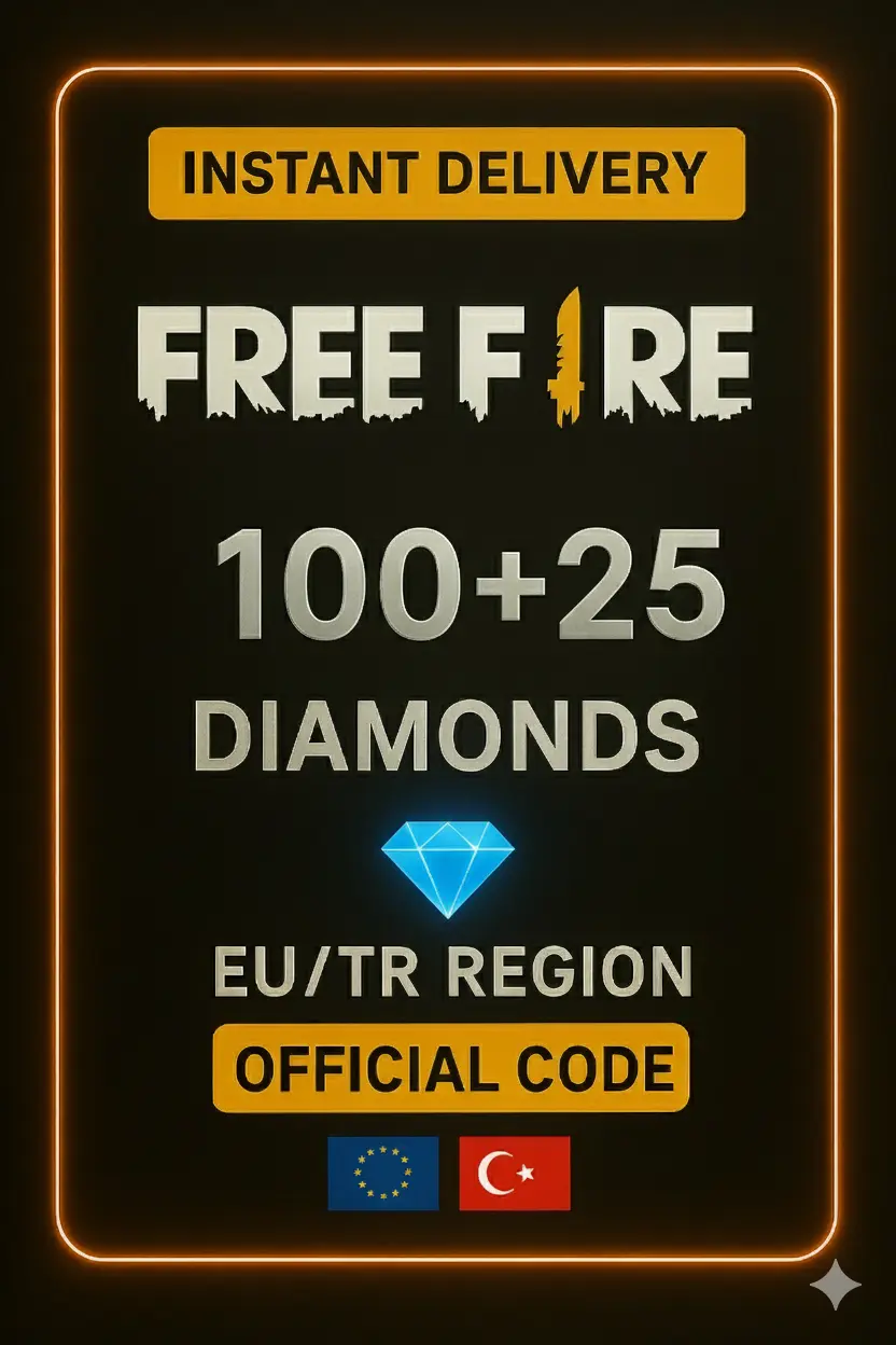 Free Fire 100+25 Diamanten (EU-TR) Free Fire 100+25 Diamanten (EU-TR)